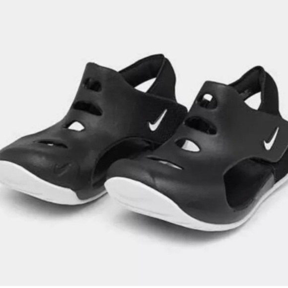 NIKE Sunray Protect 3 Sandals Black / White Kids Toddlers Size 9C - Picture 7 of 7